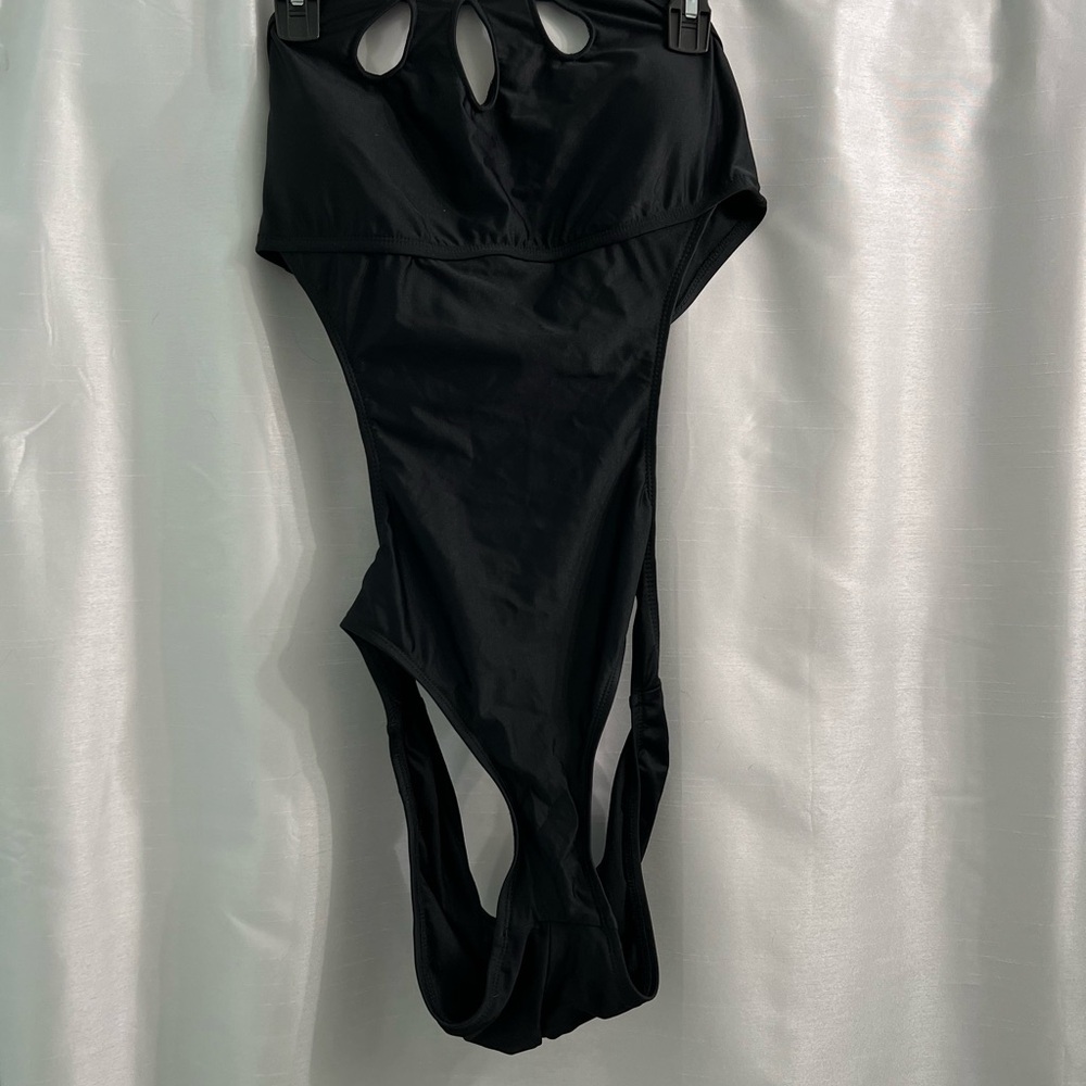 Mossimo Black Cutout One-Piece Monokini Swimsuit